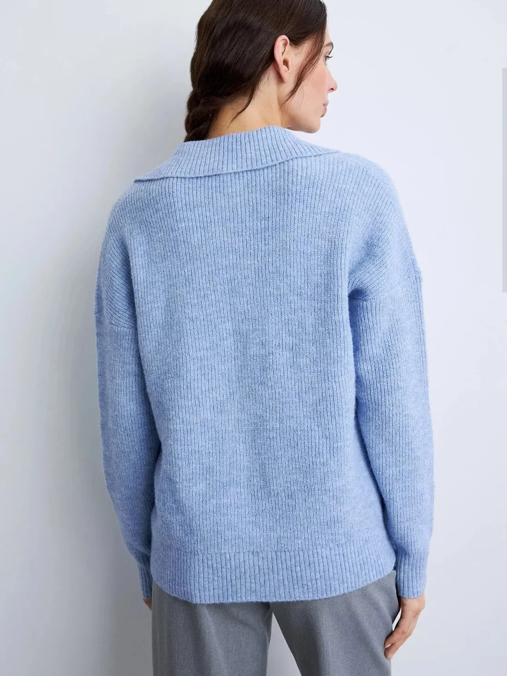 CENTRAL PARK WEST MILLIE OVERSIZED POLO SWEATER SIZE S MSRP $180